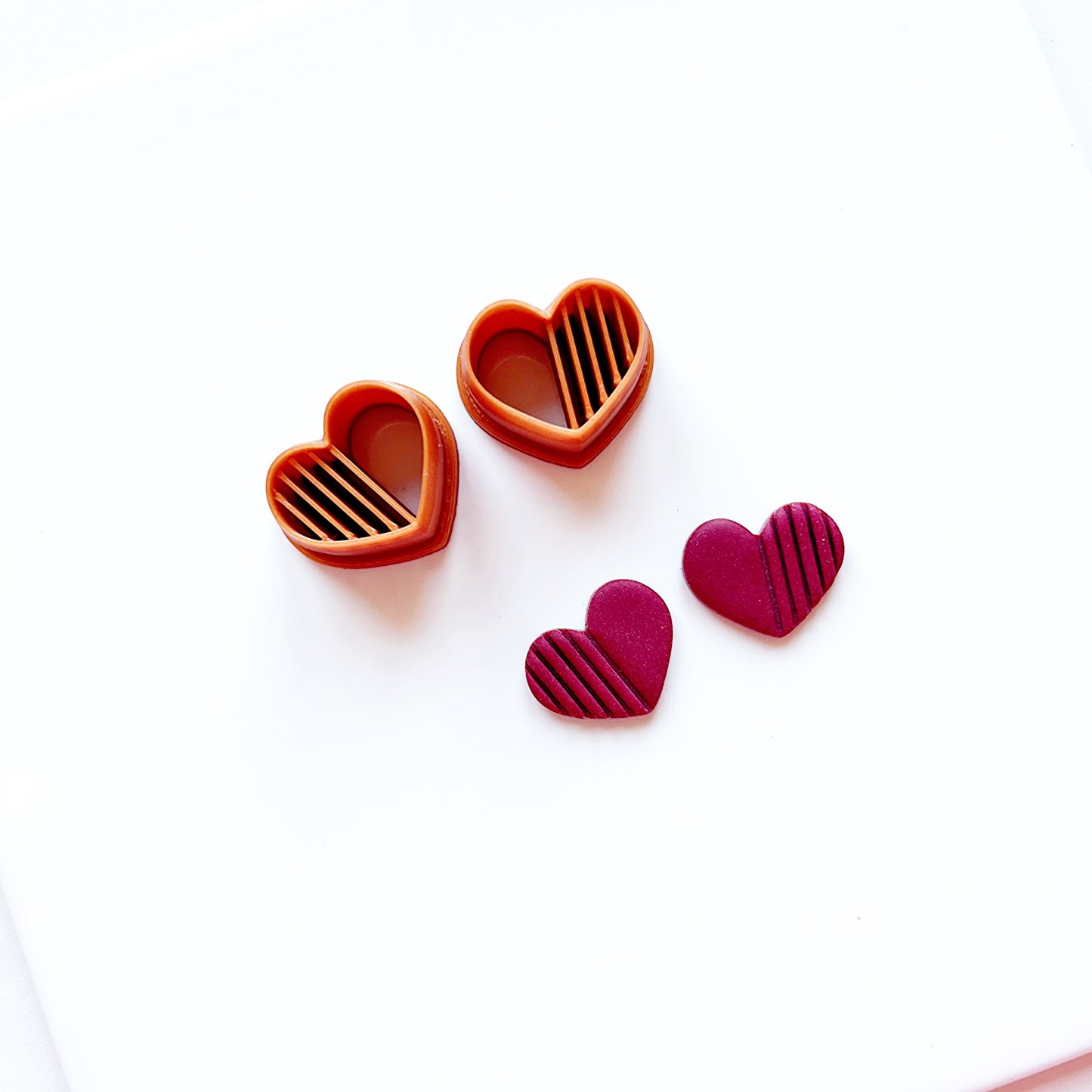 Hartje met streepjes cutter