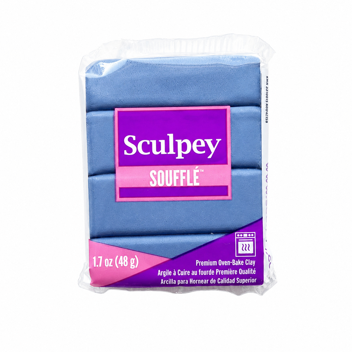 Pakje Sculpey Soufflé polymeerklei in de kleur Bluestone (blauwgrijs), 48 gram