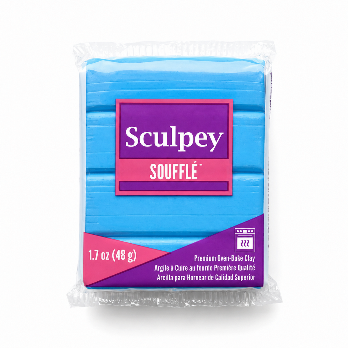 Pakje Sculpey Soufflé polymeerklei in de kleur Robin's Egg (lichtblauw), 48 gram