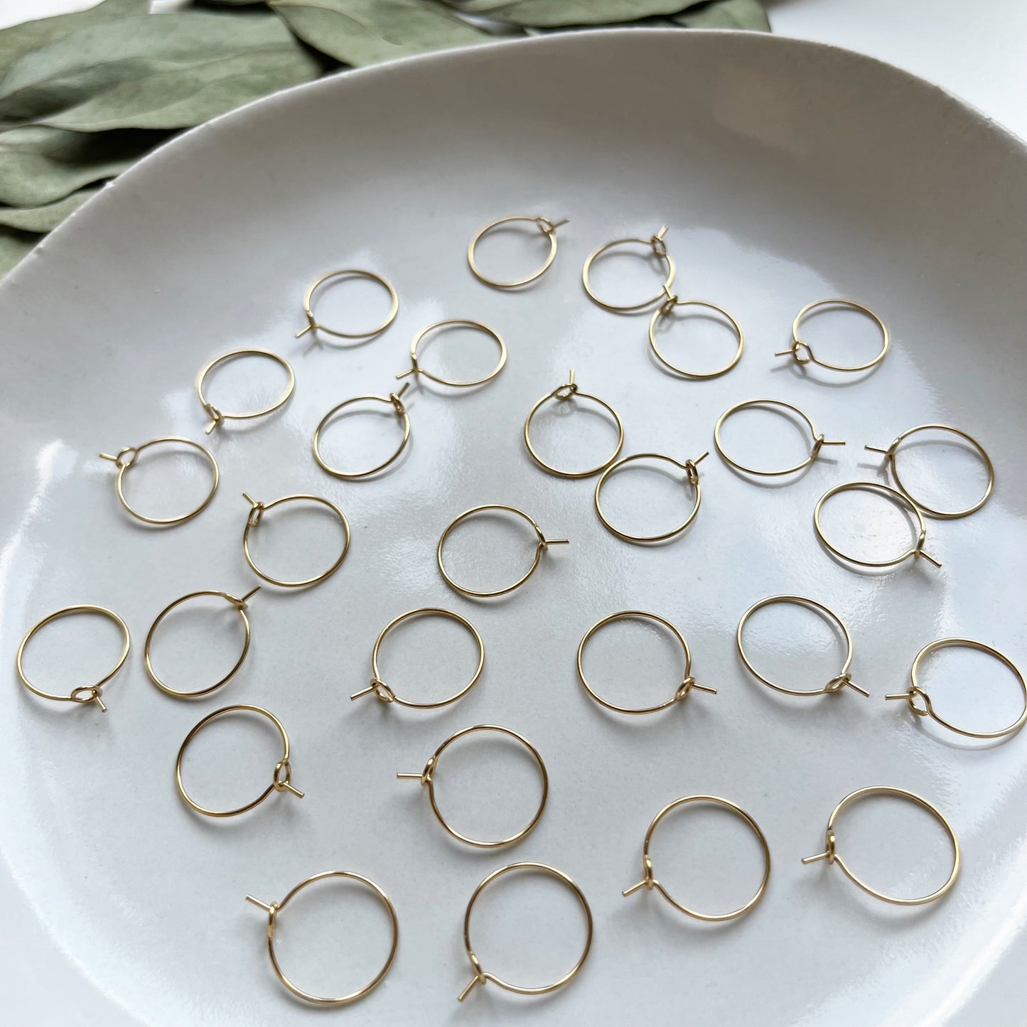 Oorring (hoop) goud 15 mm