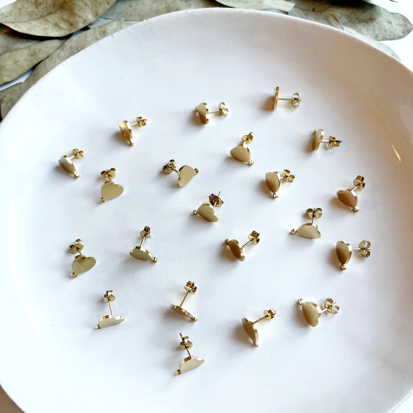 Oorsteker hartje goud