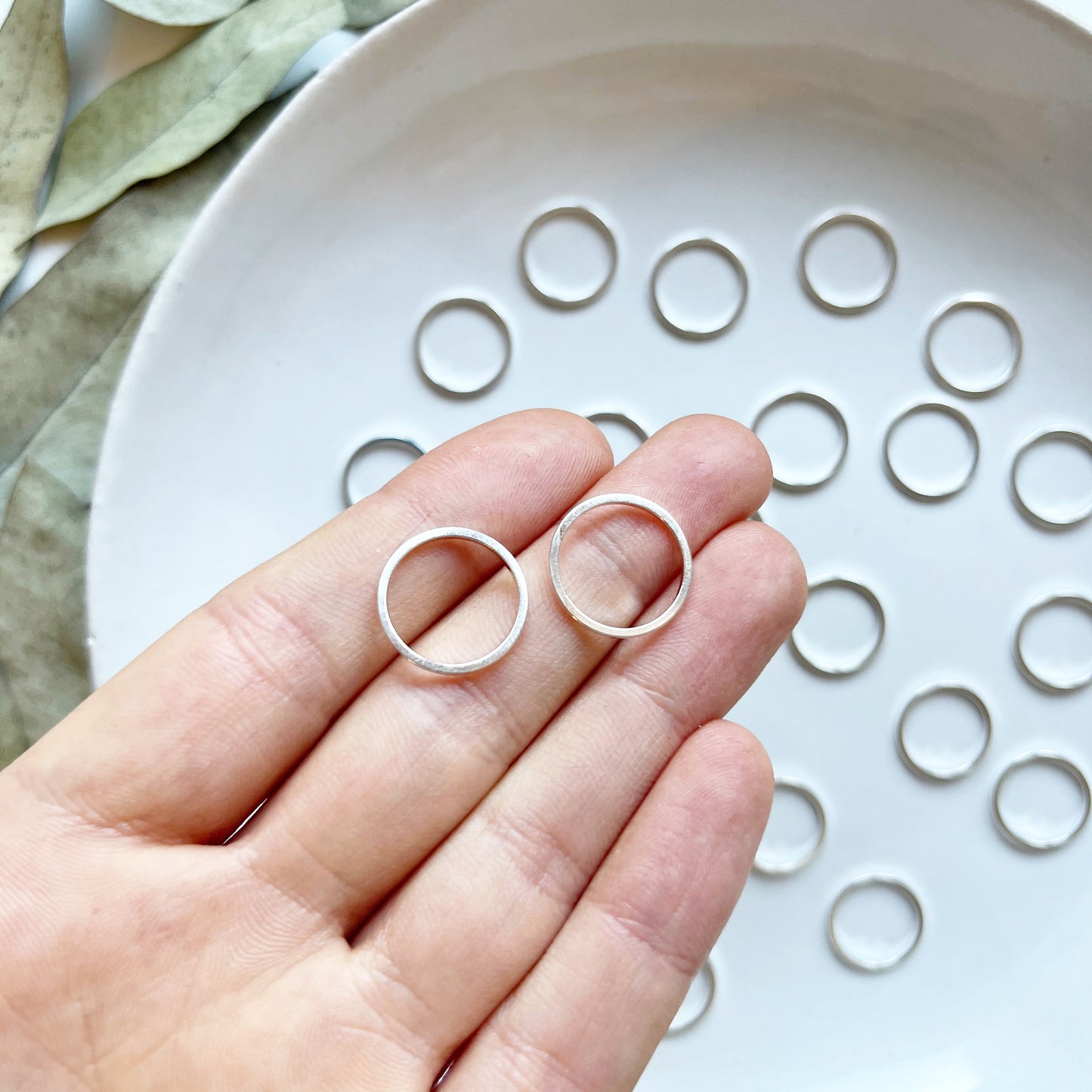 Hanger ring zilver