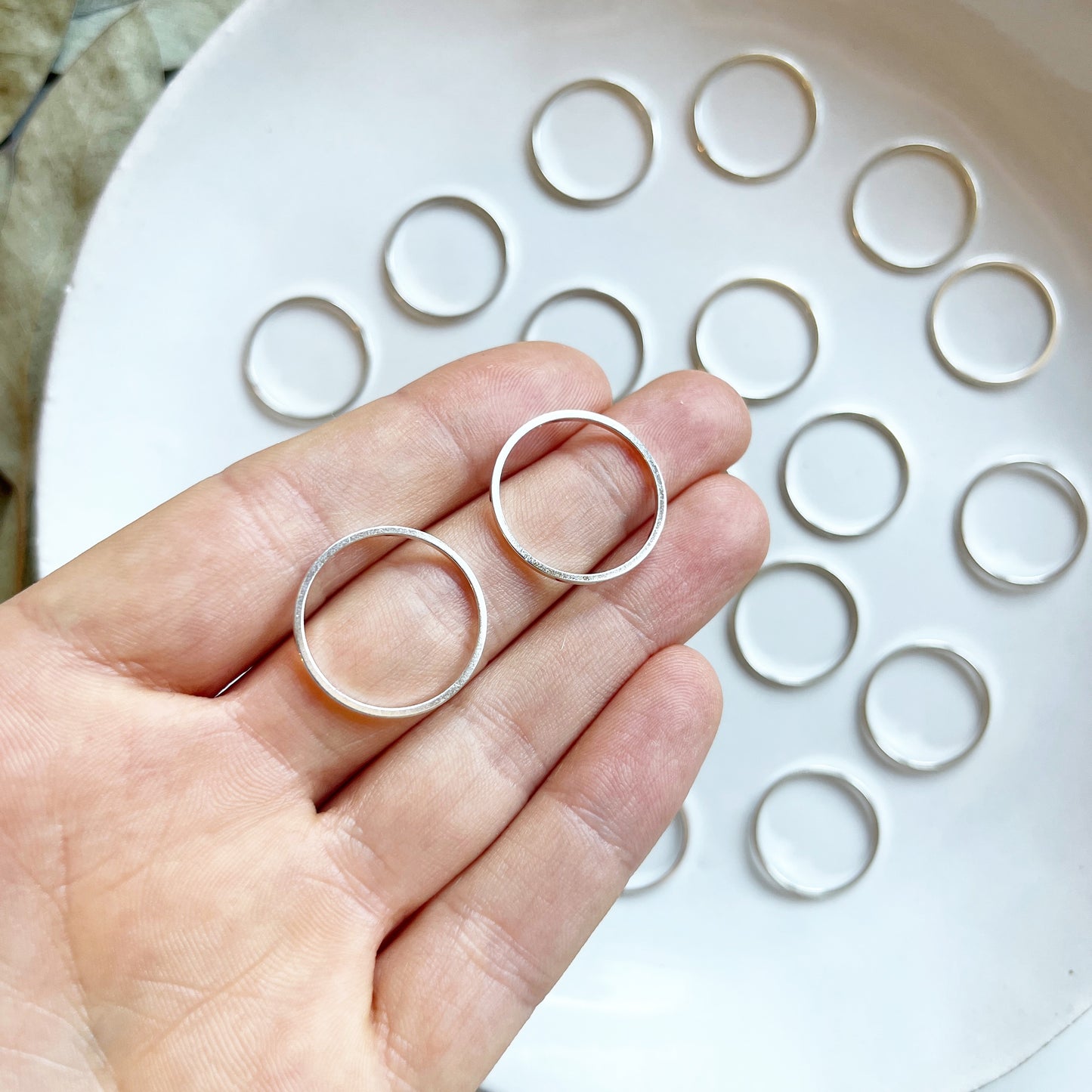 Hanger ring zilver