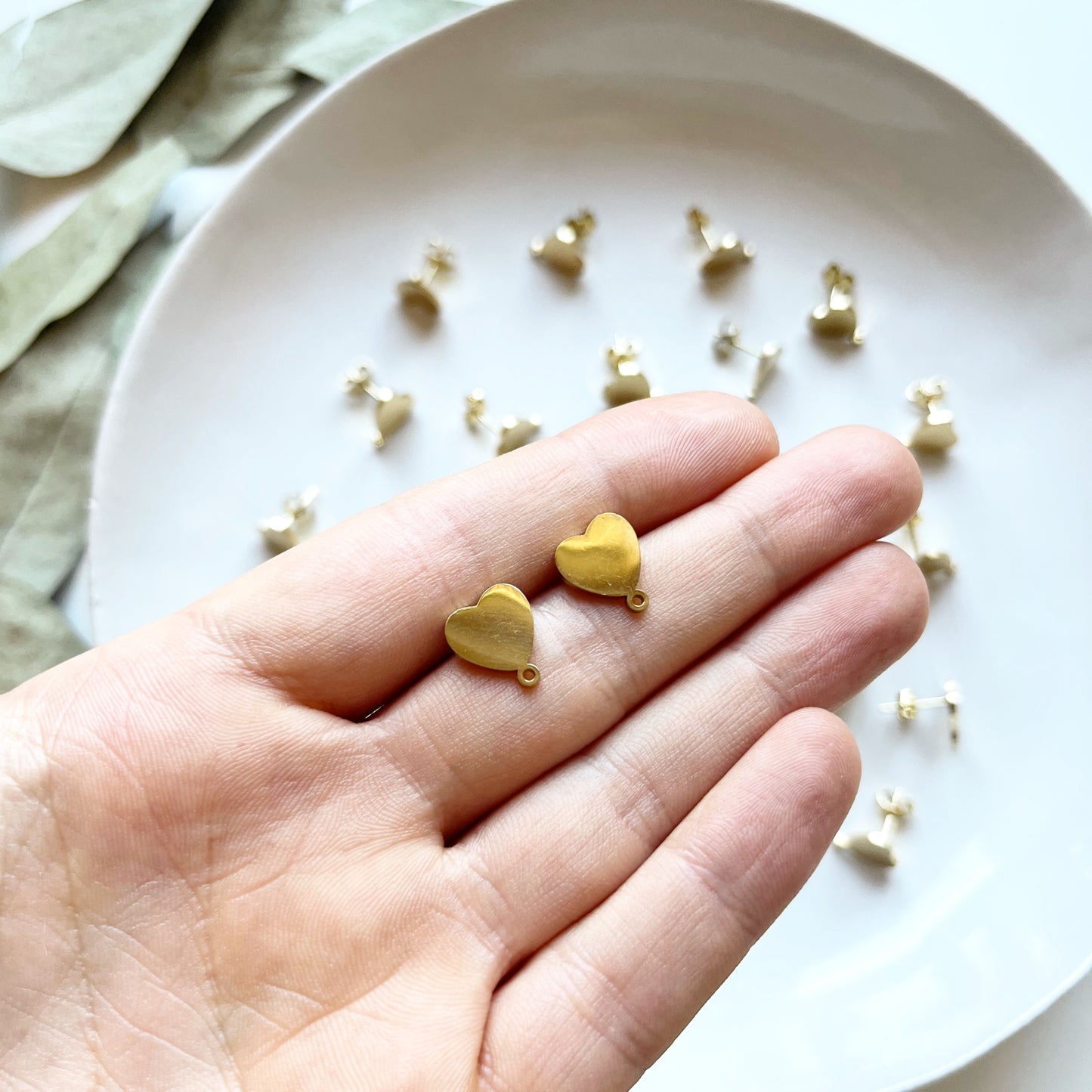 Oorsteker hartje goud