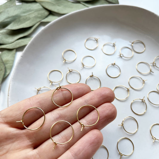 Oorring (hoop) goud 15 mm