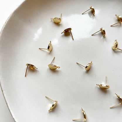 Oorsteker ovaal goud