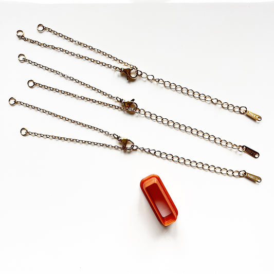 Voordeelset 3 gouden armbandjes en cutter