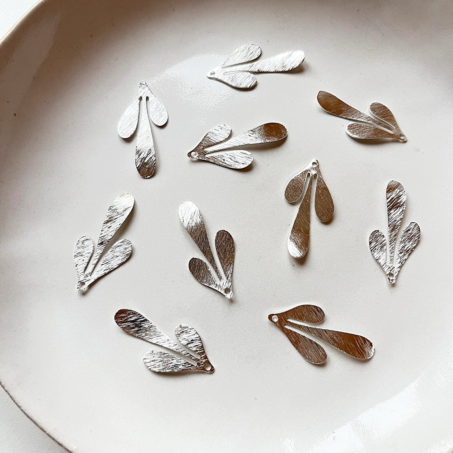 Hanger driedelig blad zilver