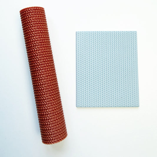 Structuurroller gebreid patroon