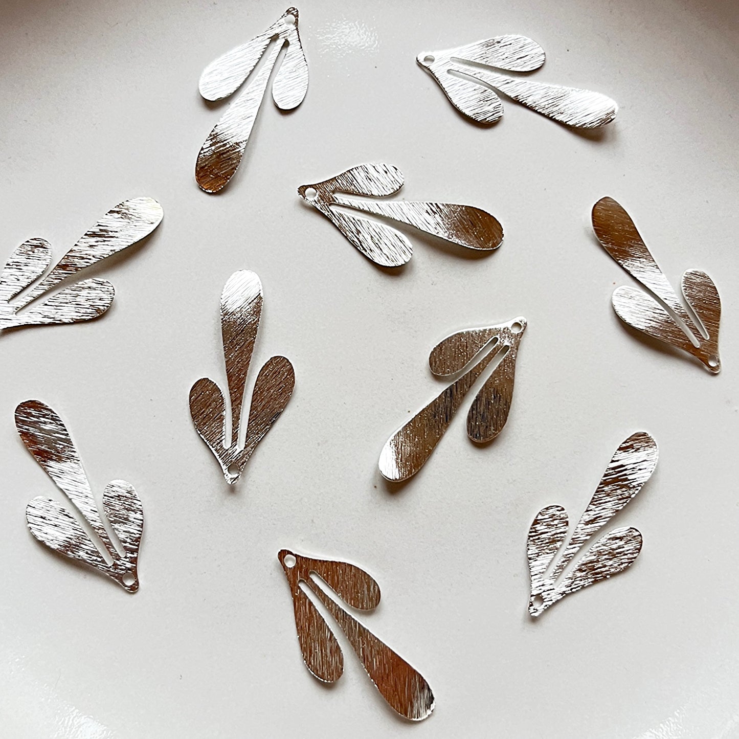 Hanger driedelig blad zilver