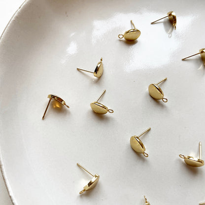 Oorsteker ovaal goud