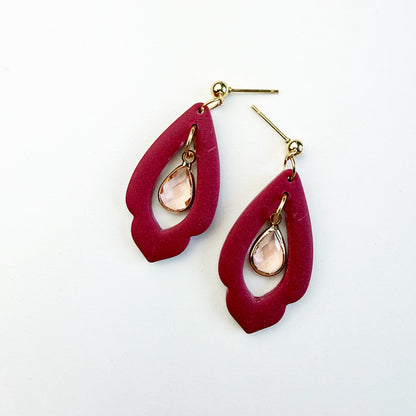 Hanger glas roze