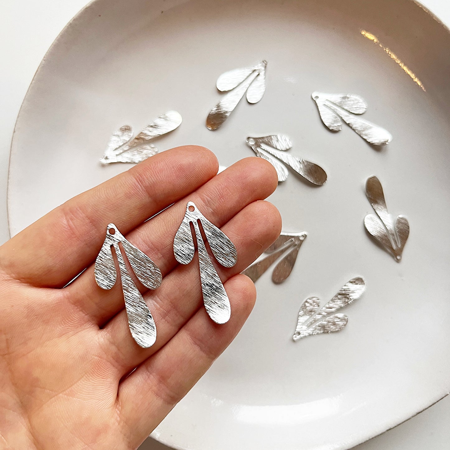 Hanger driedelig blad zilver