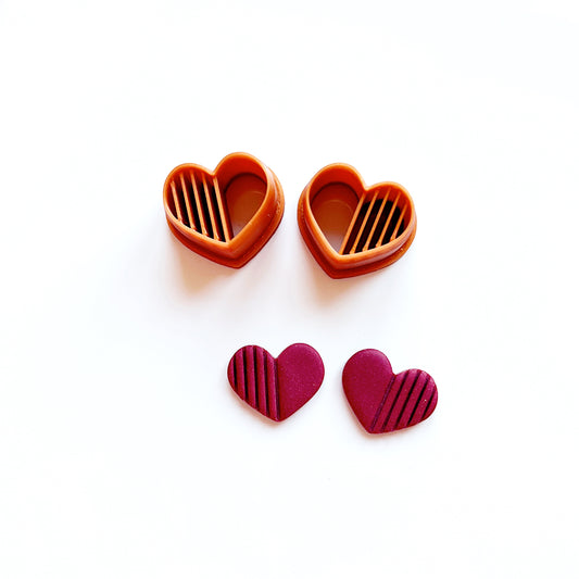 Hartje met streepjes cutter