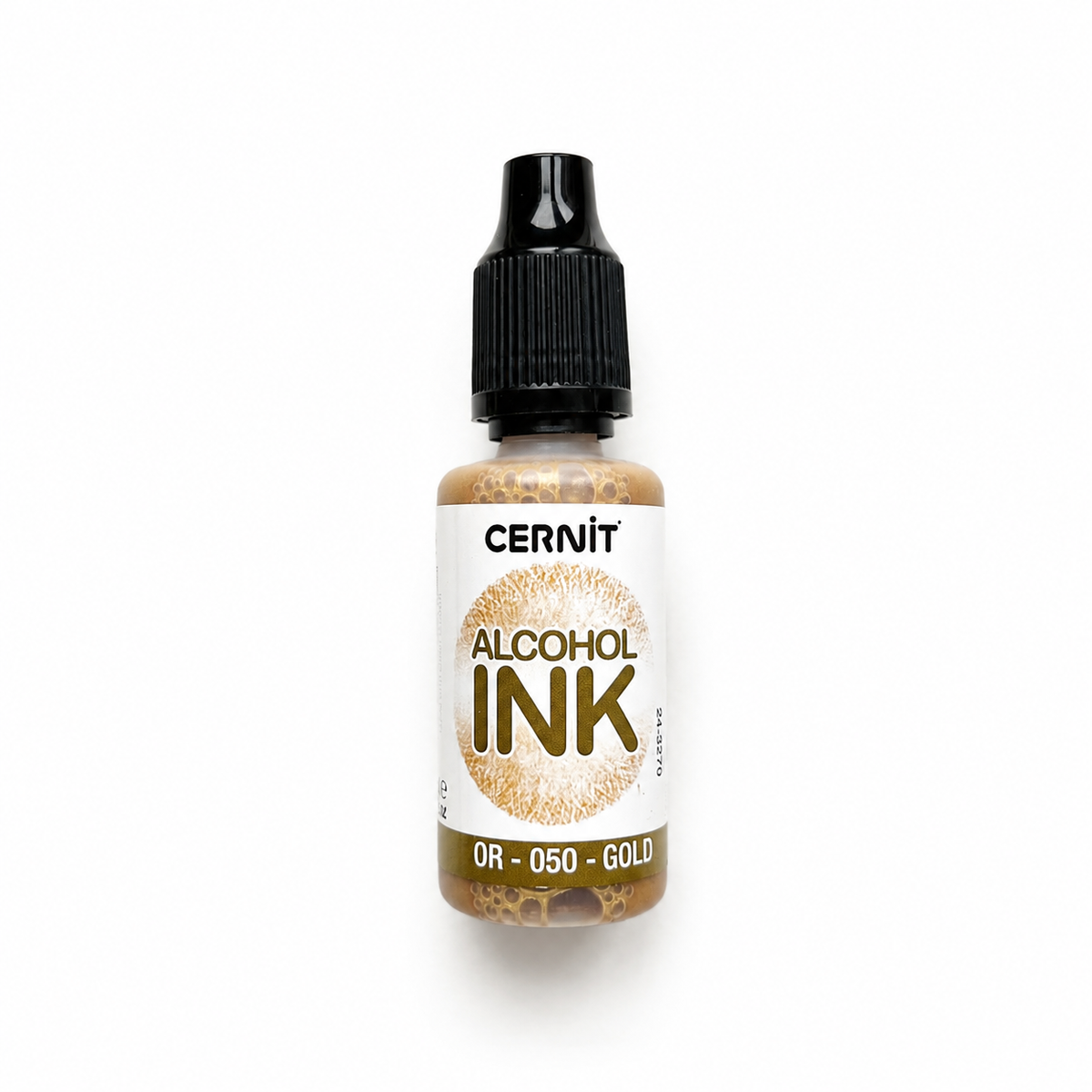 Flesje gouden alcohol inkt, Cernit