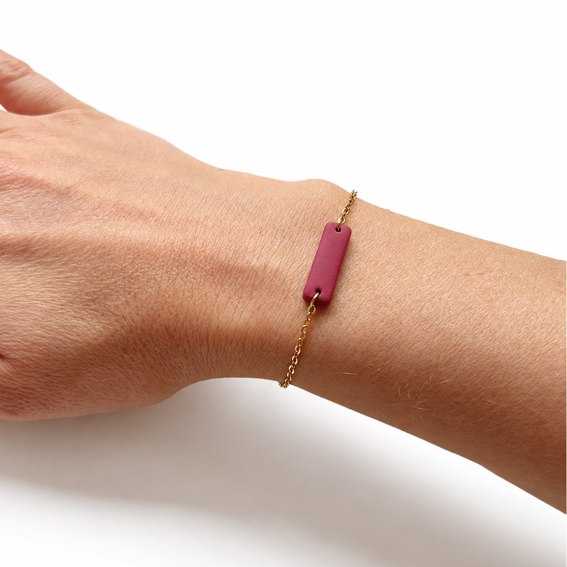 Polymeerklei armbandje rond arm, gemaakt met armbandje cutter