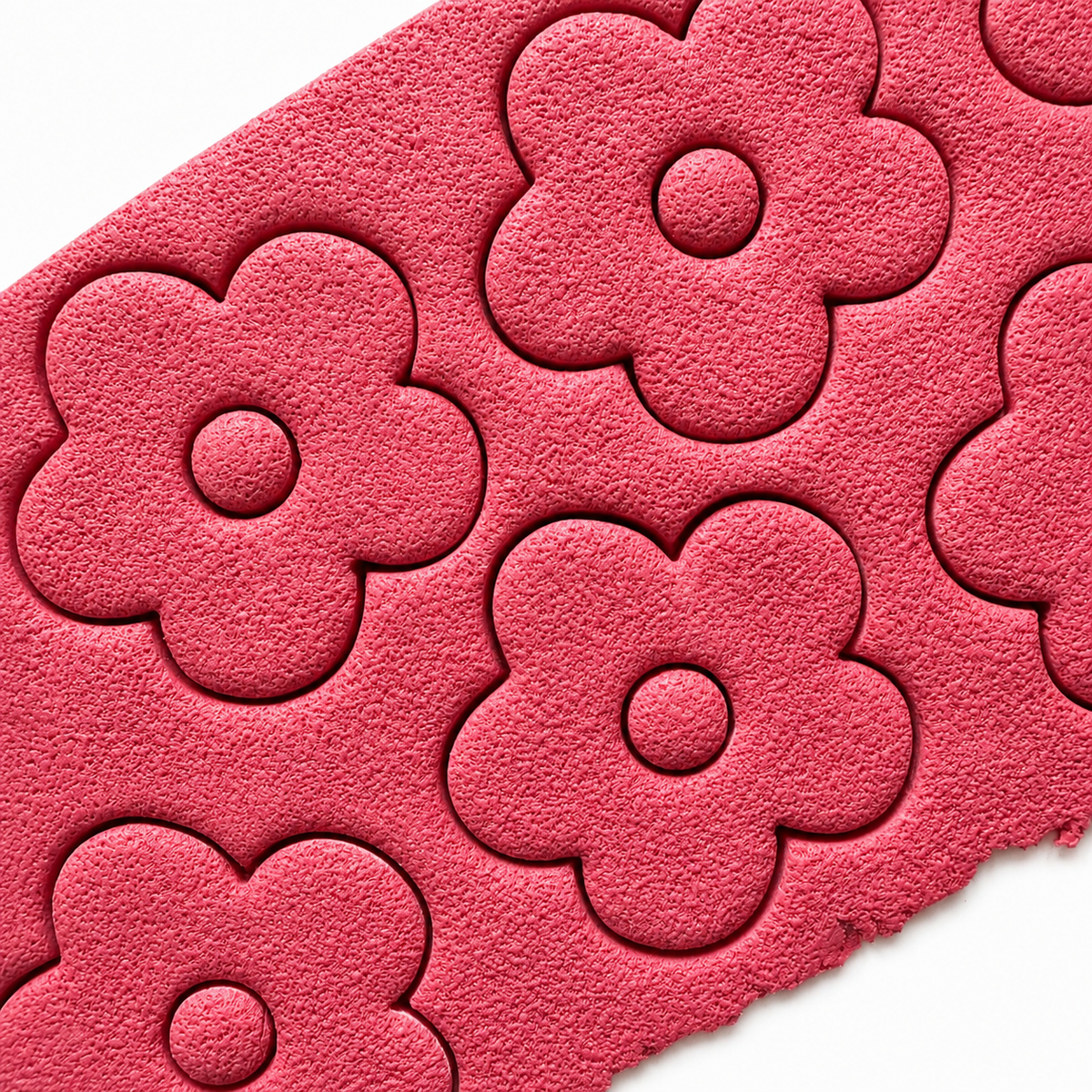 Bloem cutter 1 in polymeerklei gedrukt