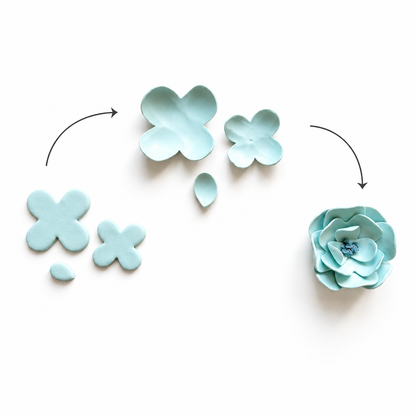 Polymeerklei bloemen maken met de bloemvormers set 2