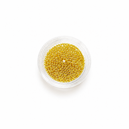 Potje met gouden caviar balls