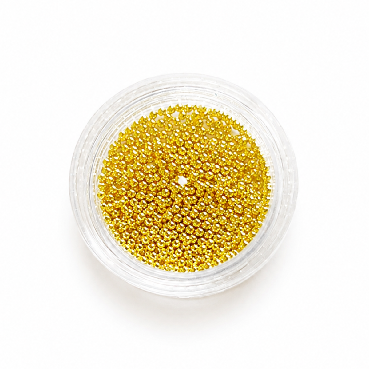 Potje met gouden caviar balls