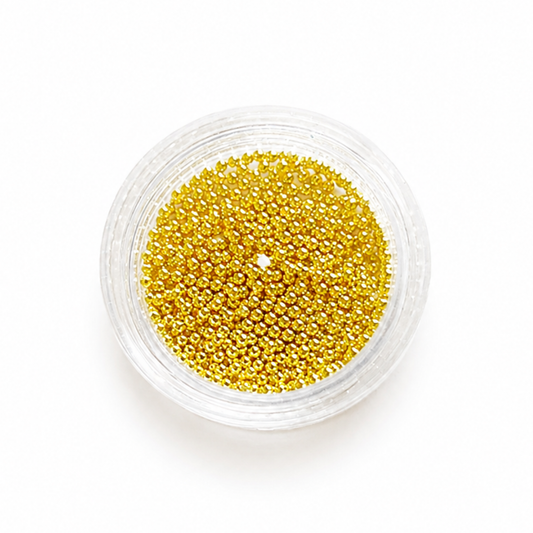 Potje met gouden caviar balls