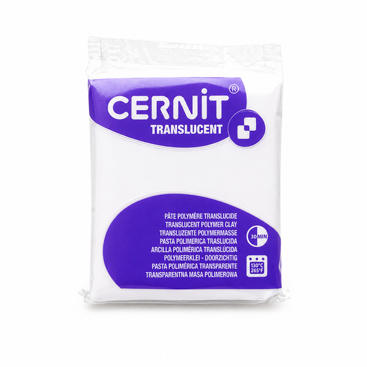 Pakje cernit polymeerklei in de kleur translucent (doorschijnend), 56 gram