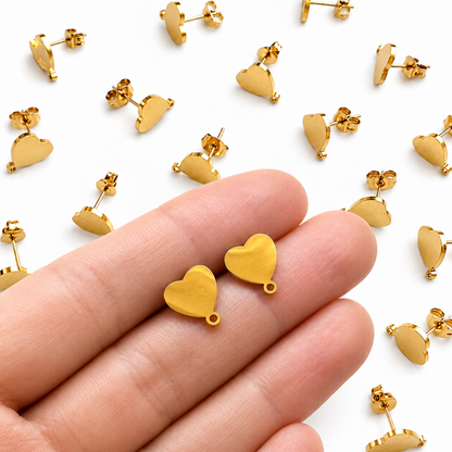 Ohrstecker Herzchen Gold