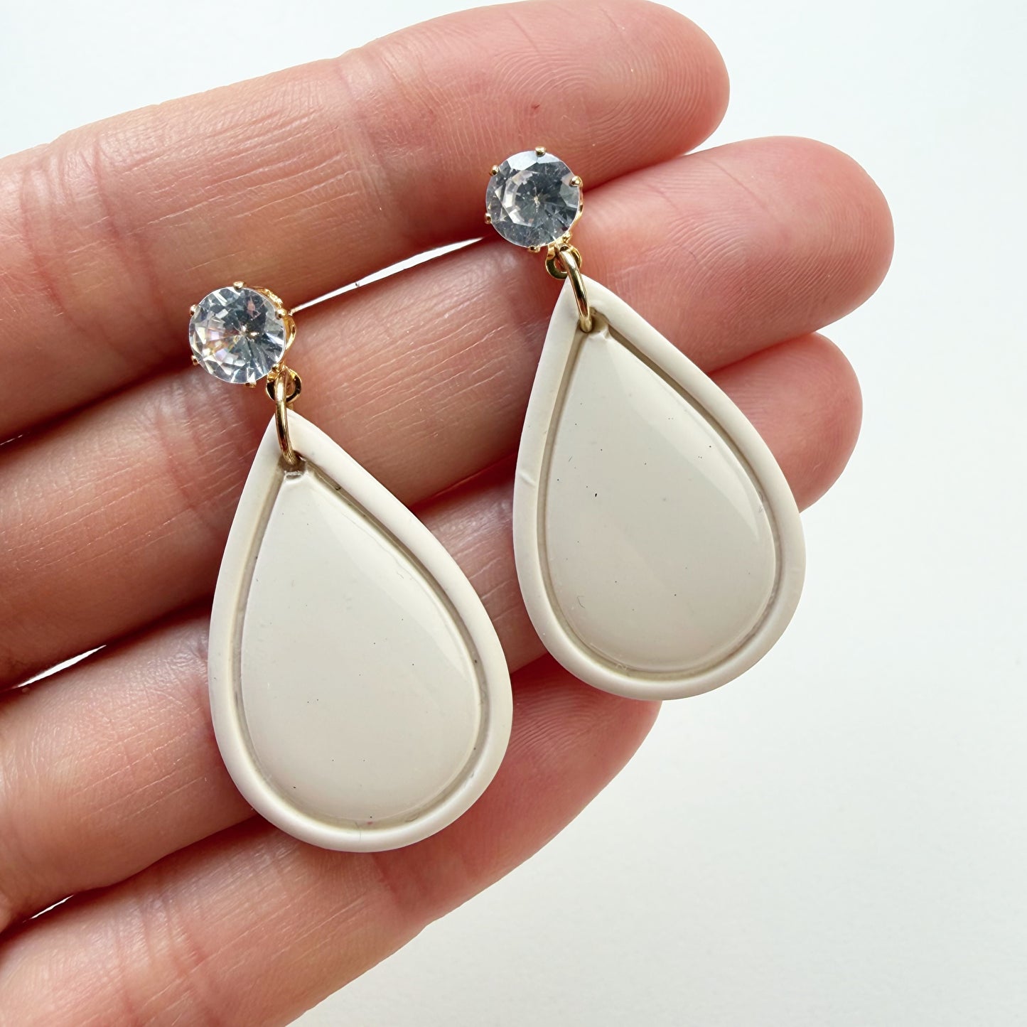Oorsteker zirconia goud