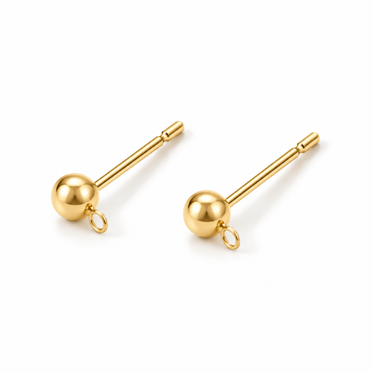 Oorsteker met bolletje goud