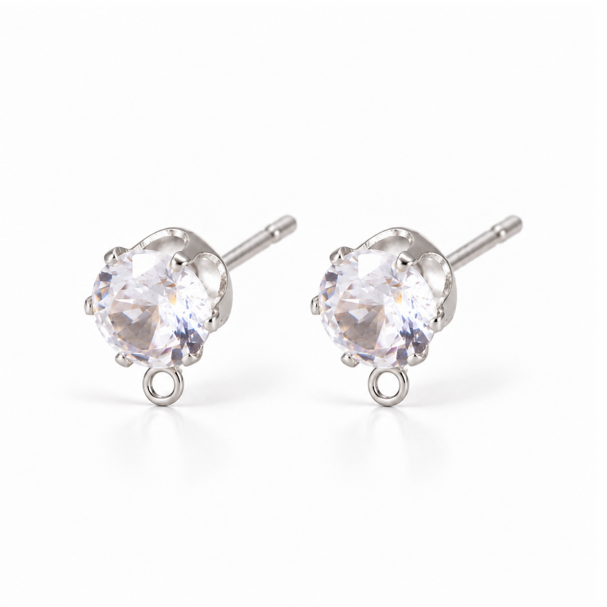 Oorsteker zirconia zilver