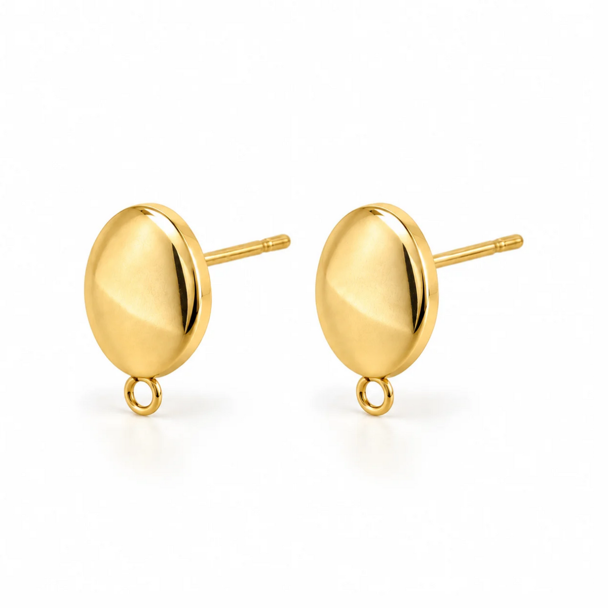 Oorsteker ovaal goud