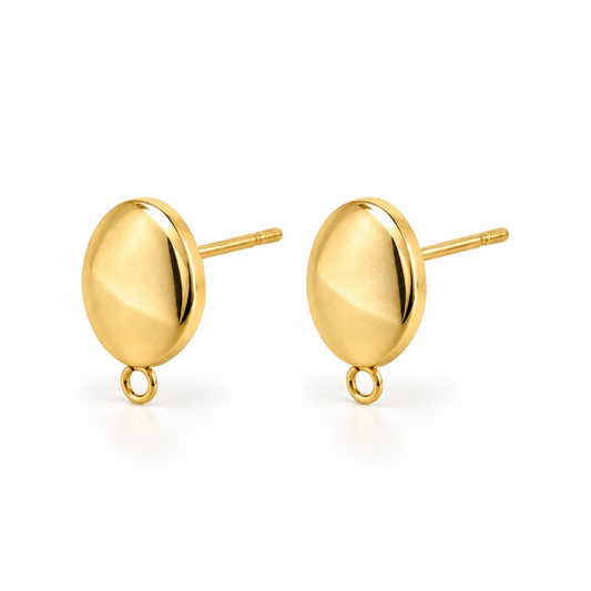 Oorsteker ovaal goud