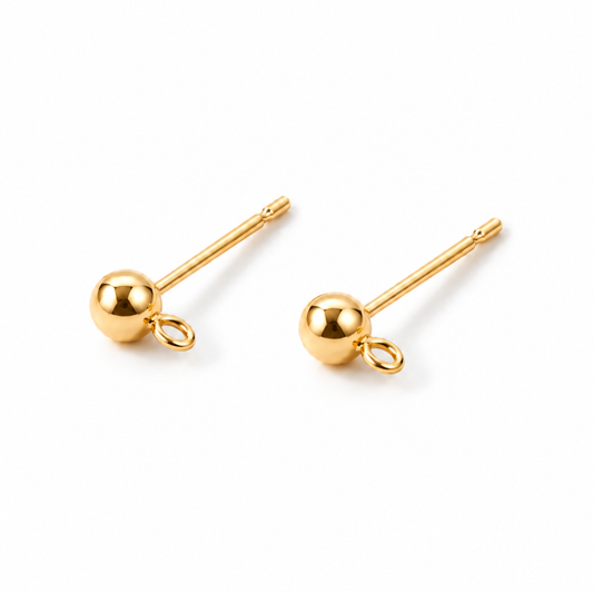 Oorsteker met bolletje goud