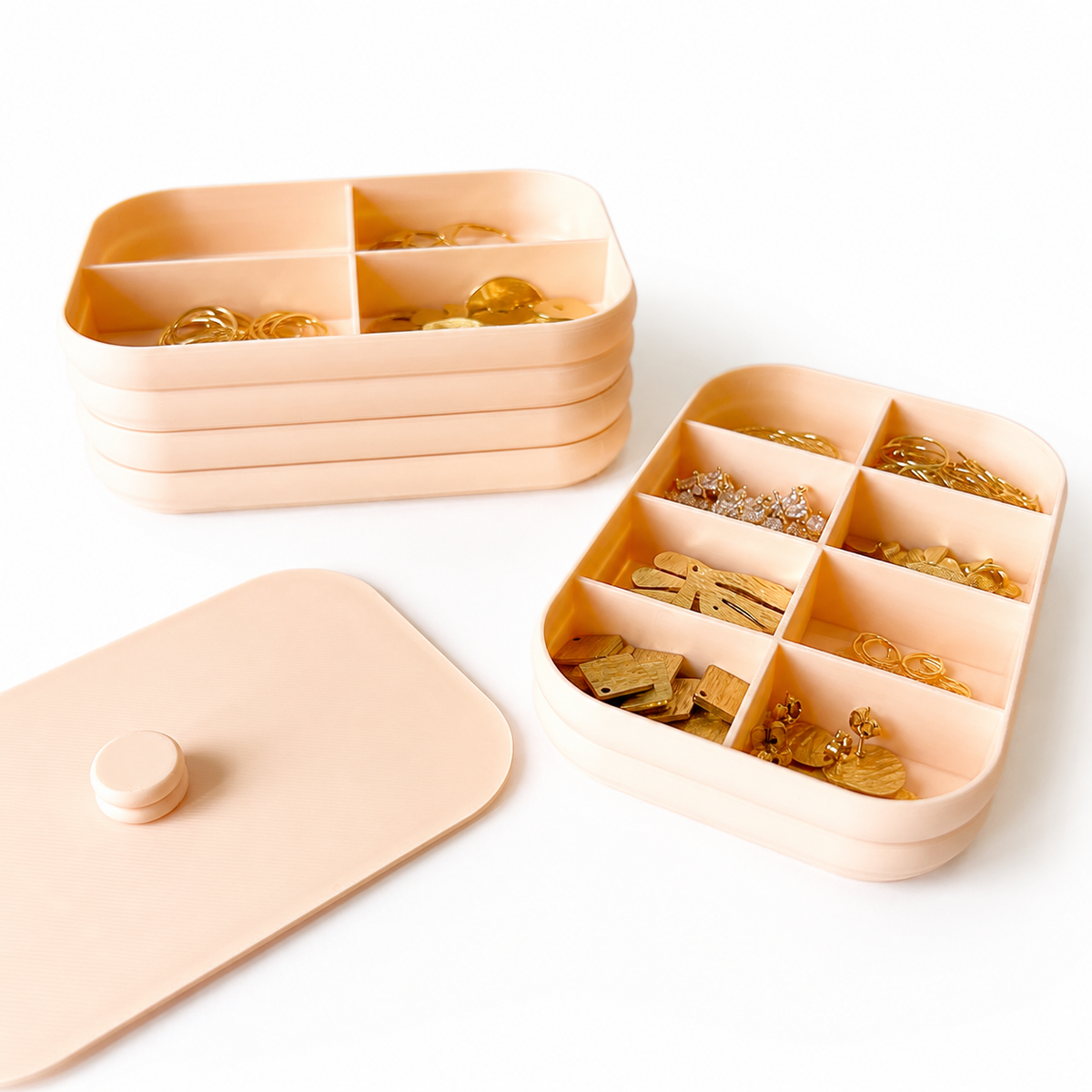 Juwelenorganizer voor het overzichtelijk bewaren van juwelen en juwelenonderdelen.