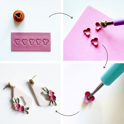 Voordeelset flower microcutter drie- en vijfvormig