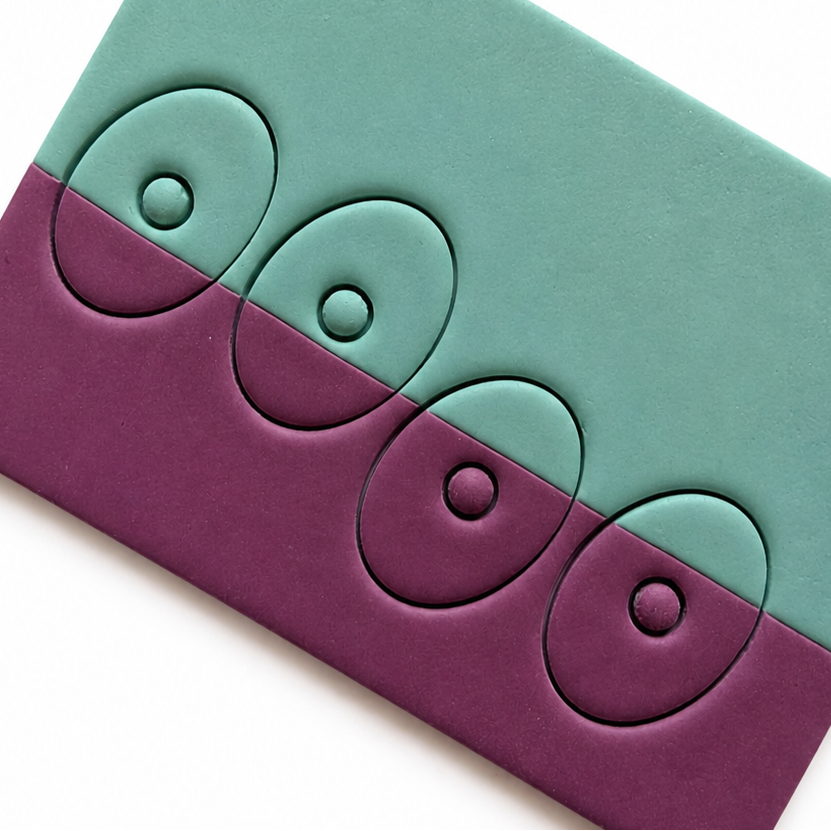 Maya cutter in polymeerklei gedrukt