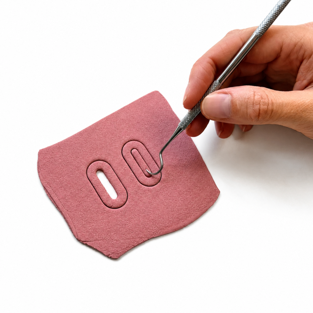 Modelleertool voor het verwijderen van uitgesneden kleivormen uit cutters
