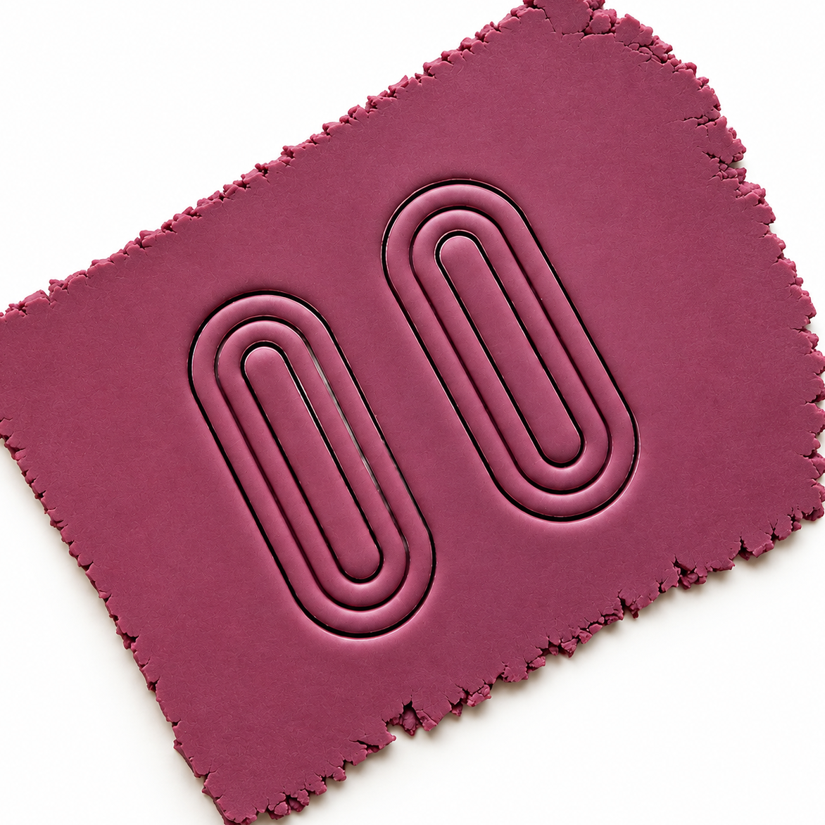 Noe cutter in polymeerklei gedrukt