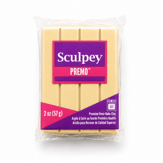 Pakje Sculpey Premo polymeerklei in de kleur Ecru (licht beige), 57 gram