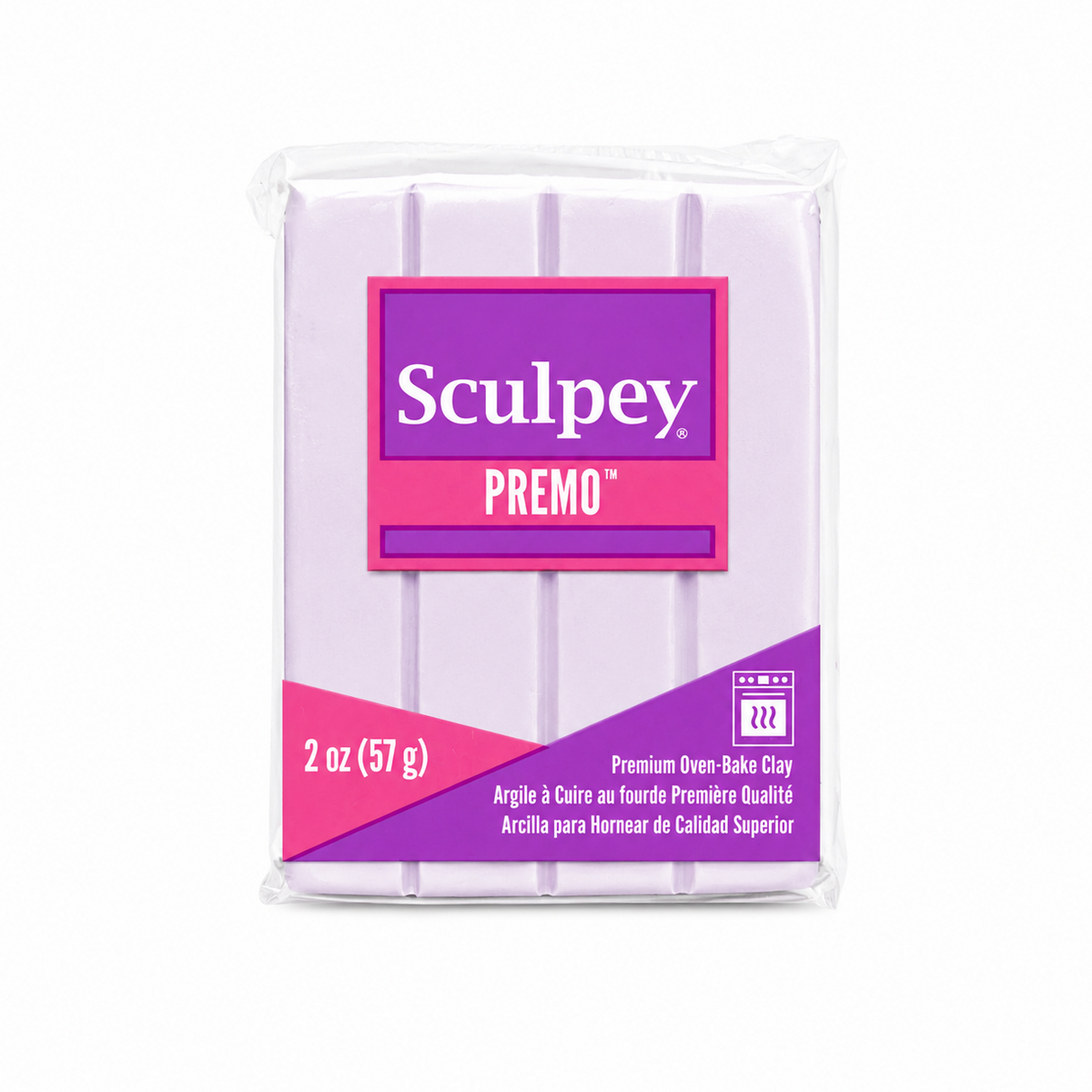 Pakje Sculpey Premo polymeerklei in de kleur Lavender (licht paars), 57 gram