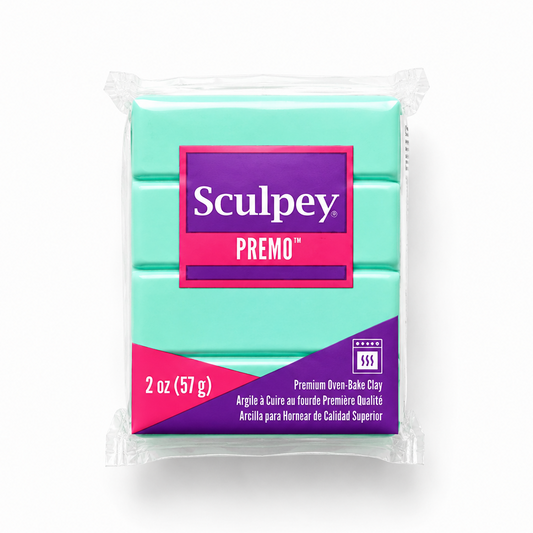 Pakje Sculpey Premo polymeerklei in de kleur Mint Green (muntgroen), 57 gram