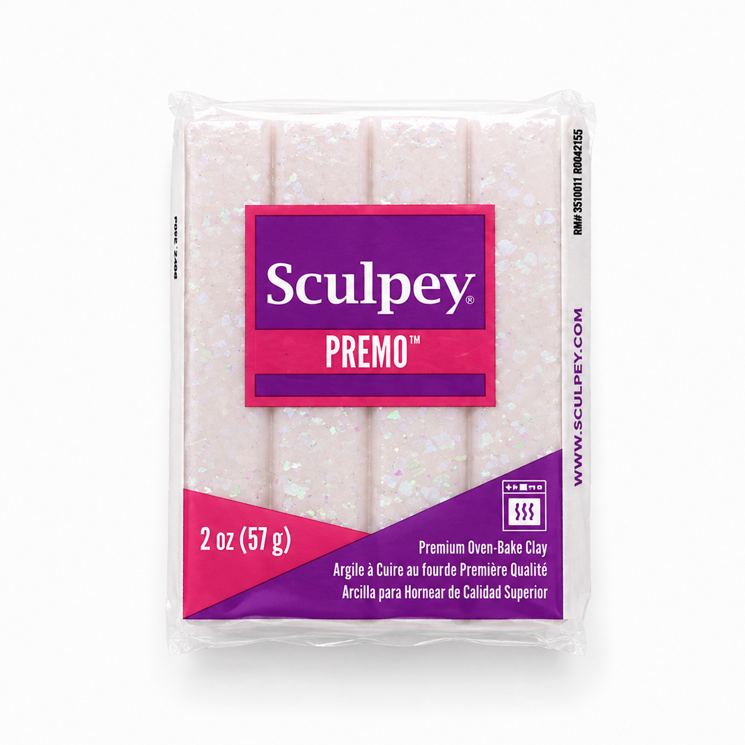 Pakje Sculpey Premo polymeerklei in de kleur Opal (met glittering), 57 gram