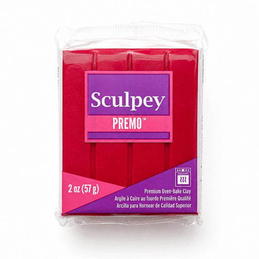 Pakje Sculpey Premo polymeerklei in de kleur Pomegranate (rood), 57 gram