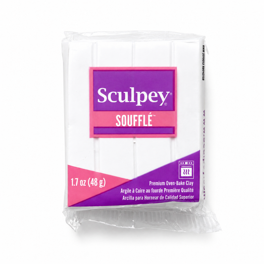 Pakje Sculpey Soufflé polymeerklei in de kleur Igloo (wit), 48 gram
