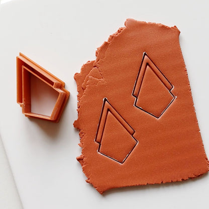 Cutter gedrukt in Sculpey polymeerklei, kleur Cinnamon