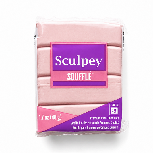 Pakje Sculpey Soufflé polymeerklei in de kleur French Pink (licht roze), 48 gram