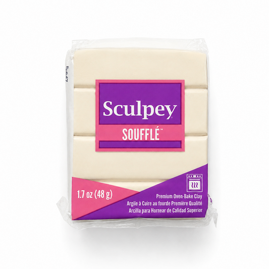Pakje Sculpey Soufflé polymeerklei in de kleur Ivory (gebroken wit), 48 gram