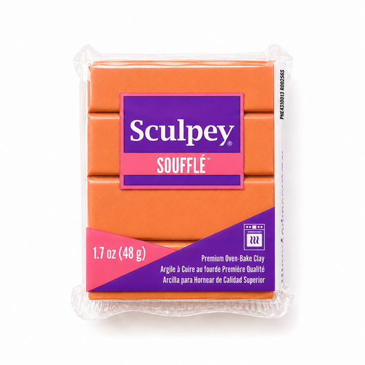Pakje Sculpey Soufflé polymeerklei in de kleur Pumpkin (oranje), 48 gram