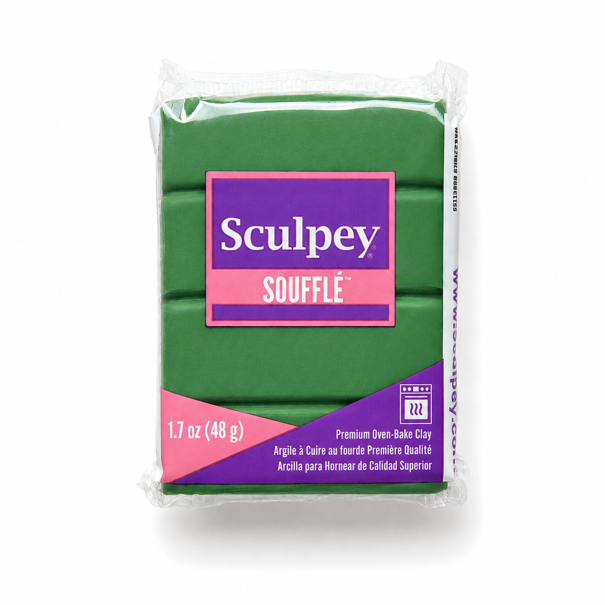 Pakje Sculpey Soufflé polymeerklei in de kleur Racing Green (donker groen), 48 gram