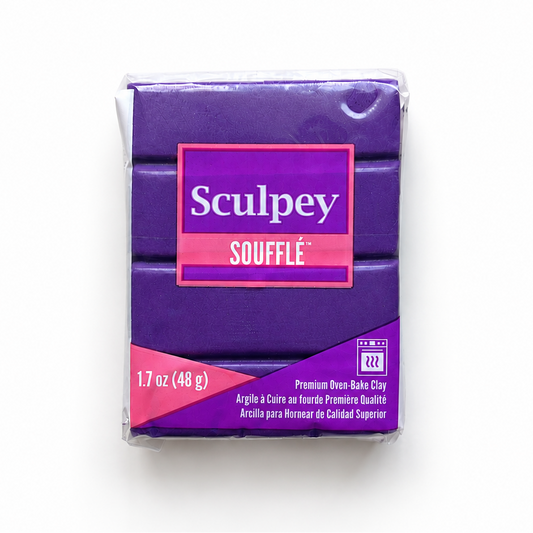Pakje Sculpey Soufflé polymeerklei in de kleur Royalty (paars), 48 gram